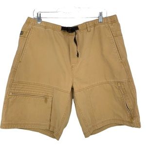 REI Cargo Shorts Grunge Y2k outdoor Streetwear Khaki Tan Large 9.5” Inseam EUC
